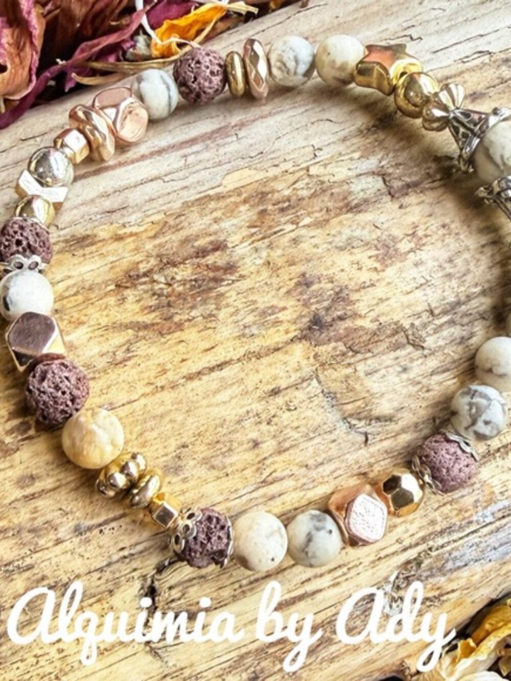 CURATED BRACELET STACK + beaded handmade bracelet + LEOPARD SKIN JASPER + - Picture 6 of 6